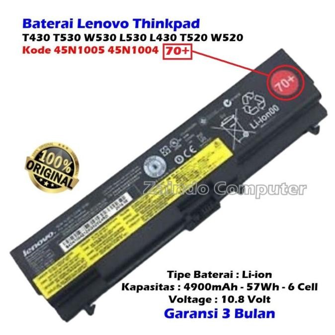 TERBARU - ORIGINAL BATERAI LENOVO THINKPAD T410 T420 T430 T530 L410 L412 L420 L430 W530 L530 L430 T5
