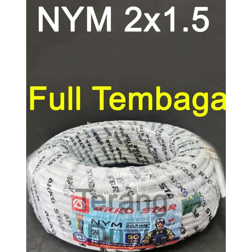 NEW Kabel NYM 2x1.5 Akko Kabel Tunggal NYM 2x1.5 Kabel Listrik NYM 2x1.5