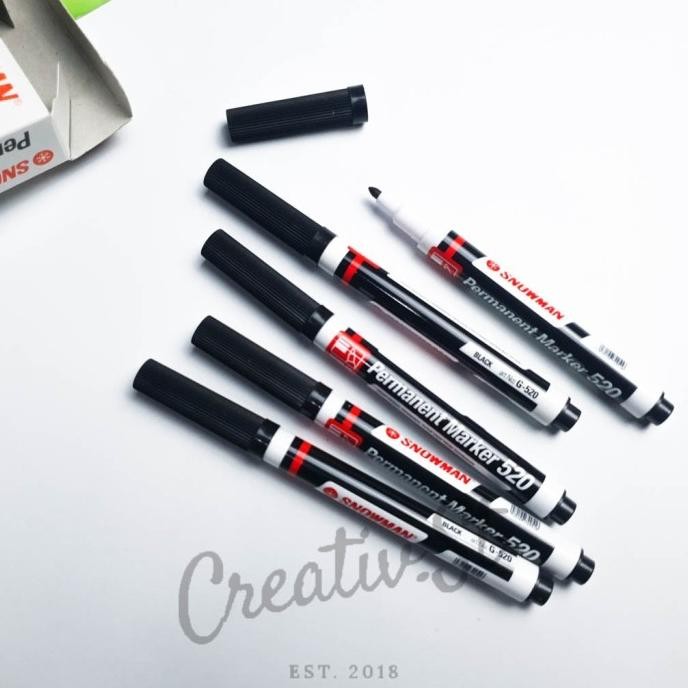 

BEBAS ONGKIR - Spidol Permanen Snowman Fine Tip G-520 H