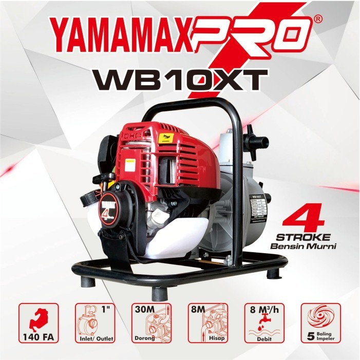 Mesin Pompa Air Irigasi Sawah Alkon 1" Water Pump Yamamax Wb10Xt 4Tak -Gratisongkir