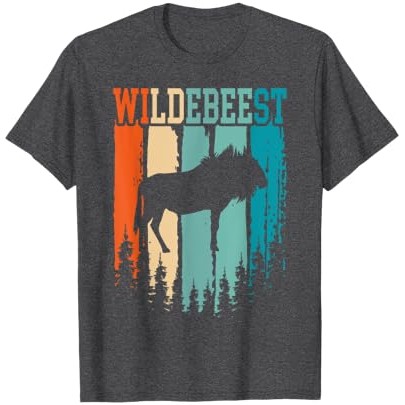 Kaos Vintage Retro Wildebeest |oj0sy7C1|