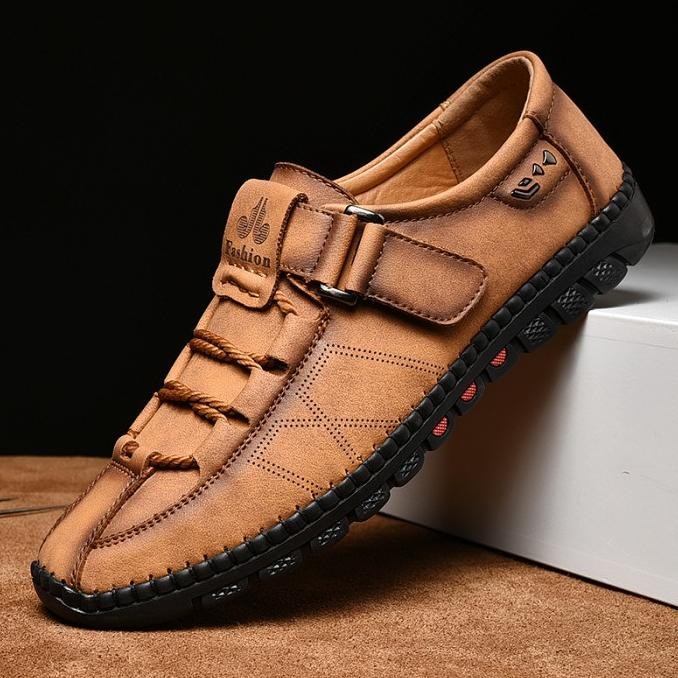 Pantofel Pria Kulit Sapi Asli Sepatu ORIGINAL Kasual IMPORT Cowok 020 GUSLM