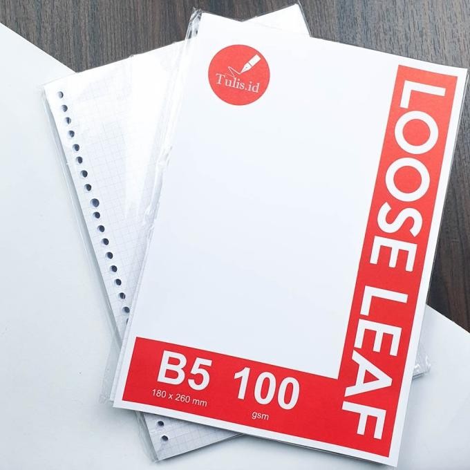 [Tulis.Id] Kertas Loose Leaf Binder Paper B5 100 GSM Grid Dotted Blank