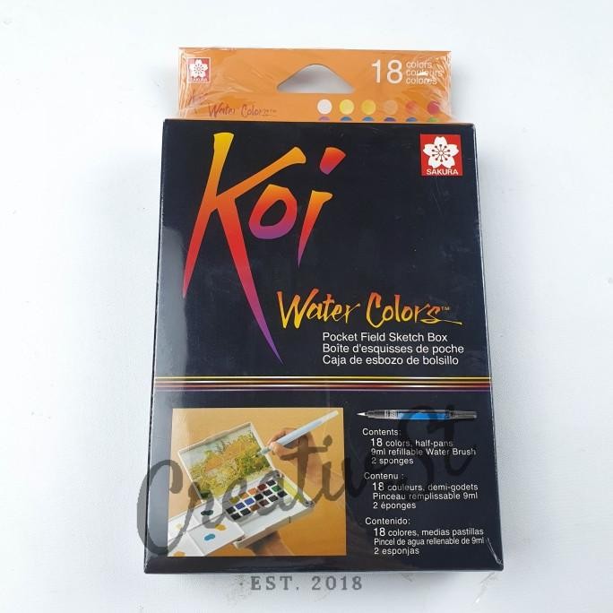 

Sakura Koi Watercolor 18 Pocket Field Sketch Box Cat Air