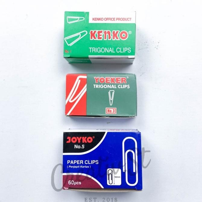 

BEBAS ONGKIR - Paper Clip Trigonal / Klip Kertas Trigonal No 1 3 5