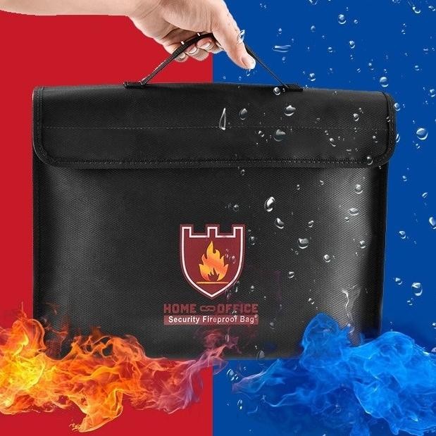 TAS/MAP DOKUMEN TAHAN API ANTI AIR PENYIMPANAN FILE UANG DOKUMEN PENTI