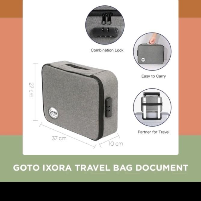 

GOTO IXORA TAS PENYIMPANAN DOKUMEN BERKAS TRAVEL BAG MULTIFUNGSI BLACK