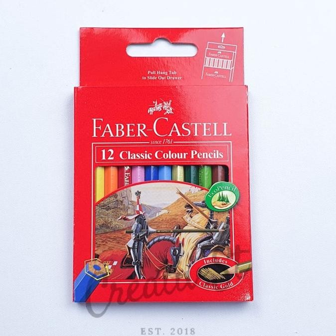 

BEBAS ONGKIR - Pensil Warna 12 Faber castell Pendek Classic