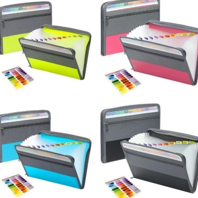 

TAS MAP FILE 13 FOLDER UKURAN A4 WATERPROOF TEMPAT PENYIMPANAN DOKUMEN