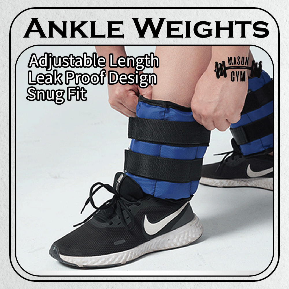 MasonGymTM Beban Pergelangan Kaki 1/2/3/4/5/6KG Karung Pasir Beban Pergelangan Tangan Latihan Kaki L