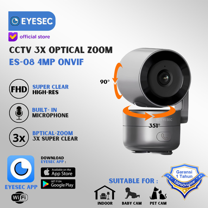 EYESEC CCTV Indoor 4MP 3x Optical Zoom TUYA APP