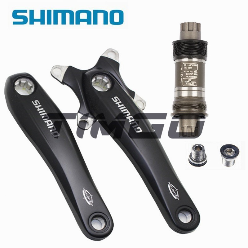 Shimano FC-M522 / FC-M523 Sepeda Gunung MTB 10 Kecepatan Octalink Crankset Lengan Engkol Hollowtech 