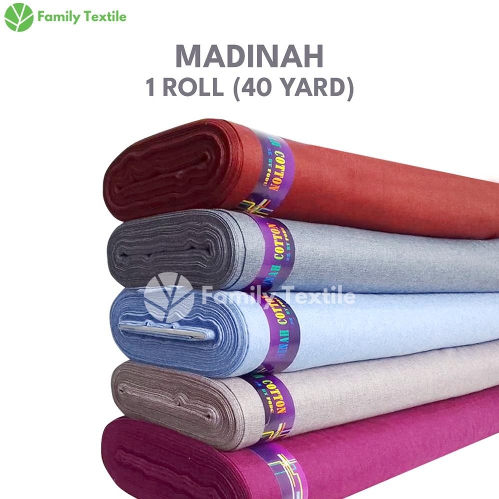 Kain Katun Madinah Fodu Cotton 1 Roll  40 Yard - Kain Madina Bahan Gamis Koko Kemeja (36.5 Meter)
