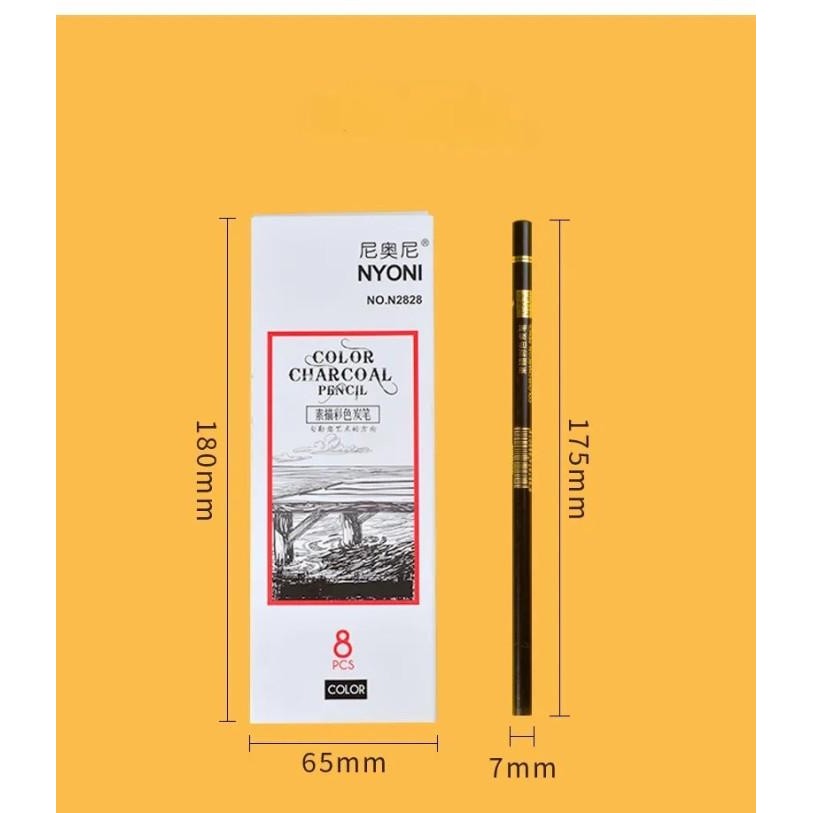 

Nyoni Pensil Arang Putih / Nyoni White Charcoal Pencil 1 Box 8 Pcs