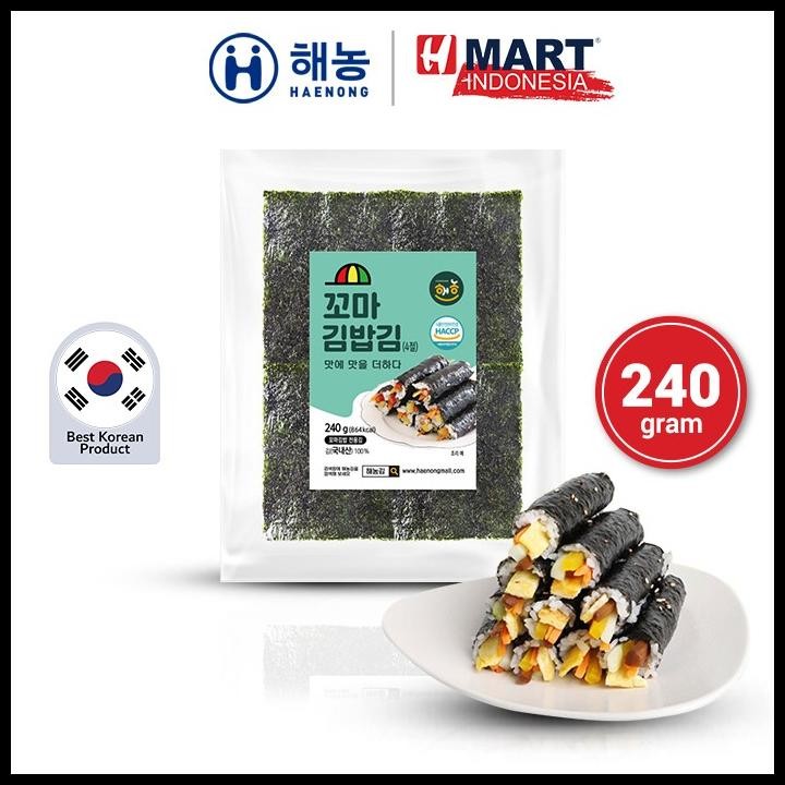 

Haenong Roasted Laver (Kkoma Kimbap Laver) - Rumput Laut Panggang Untuk Mini Kimbab 240G