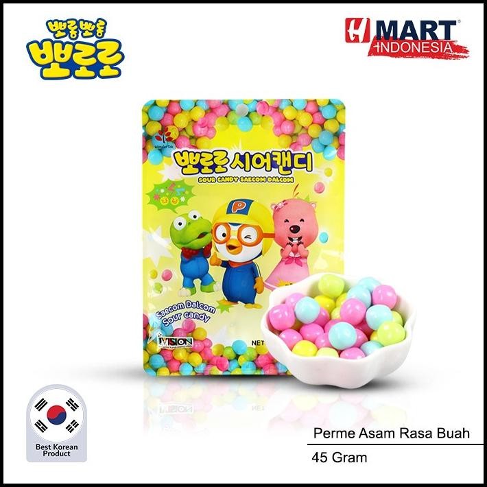 

Pororo Sour Candy - Permen Asam Rasa Buah 45G