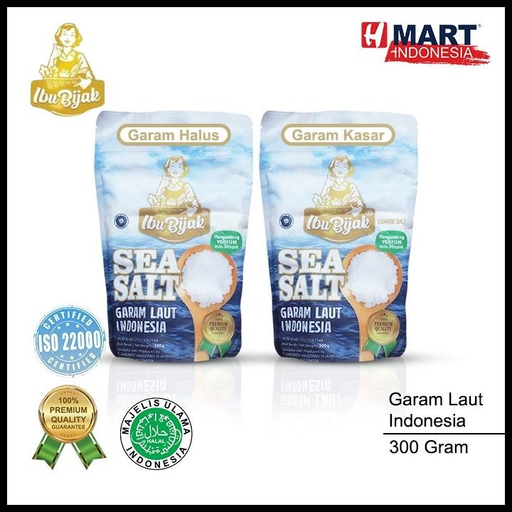 

Ibu Bijak Sea Salt - Garam Laut Indonesia Halal Kemasan Pouch 300G