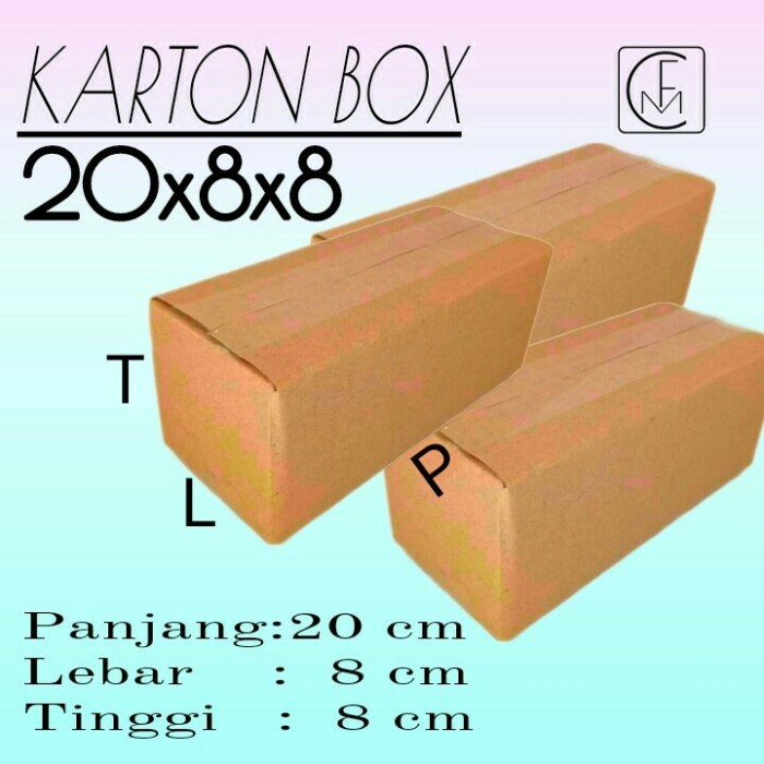 

kardus polos UK 20x8x8 kardus packing kardus kecil