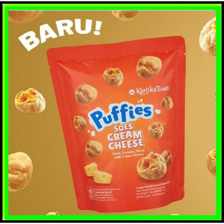 

Puffies Puffy Soes Cream Cheese 72 Gr Kartika Sari Puffi Keju