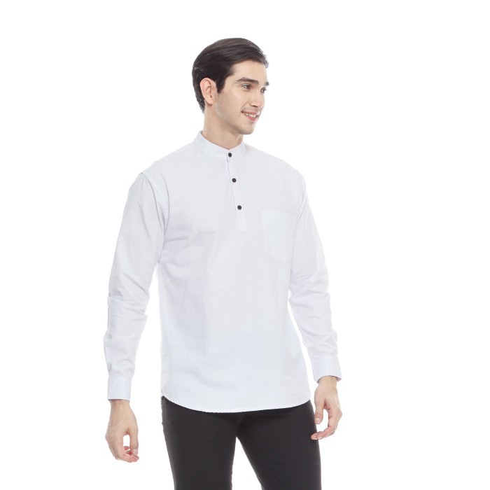 Outskirts - Kemeja Koko Pria Lengan Panjang Kemeja Koko Putih