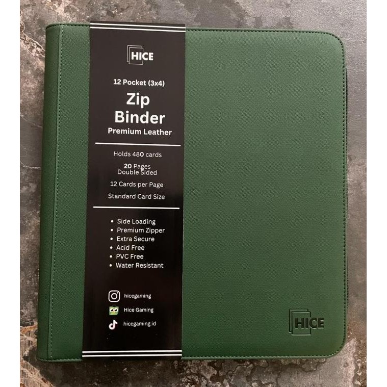 

TERBARU - HICE Premium Zip Album Card Binder 12 Pocket Binder Kartu Pokemon Magic One Piece Flesh and Blood