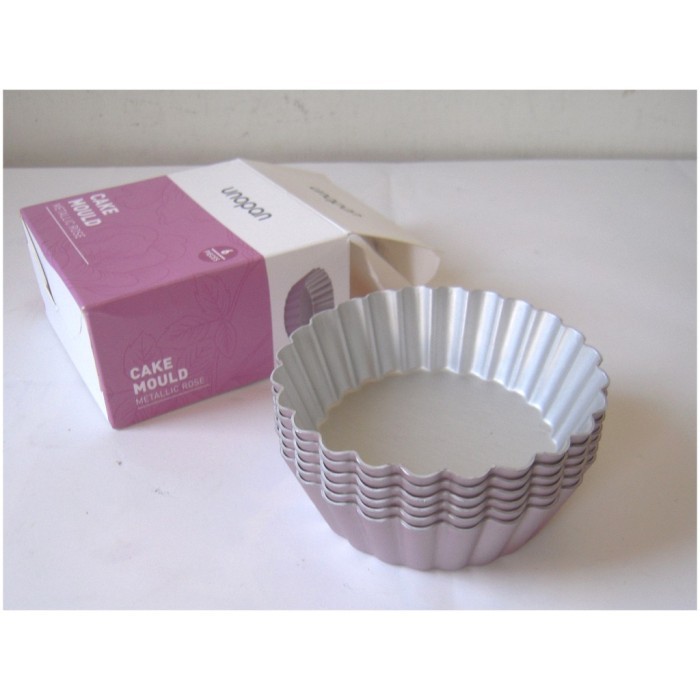 

Unopan UN20026 - 4" Small Cake Mould 6Pcs/Set (Anodized) Metallic Rose