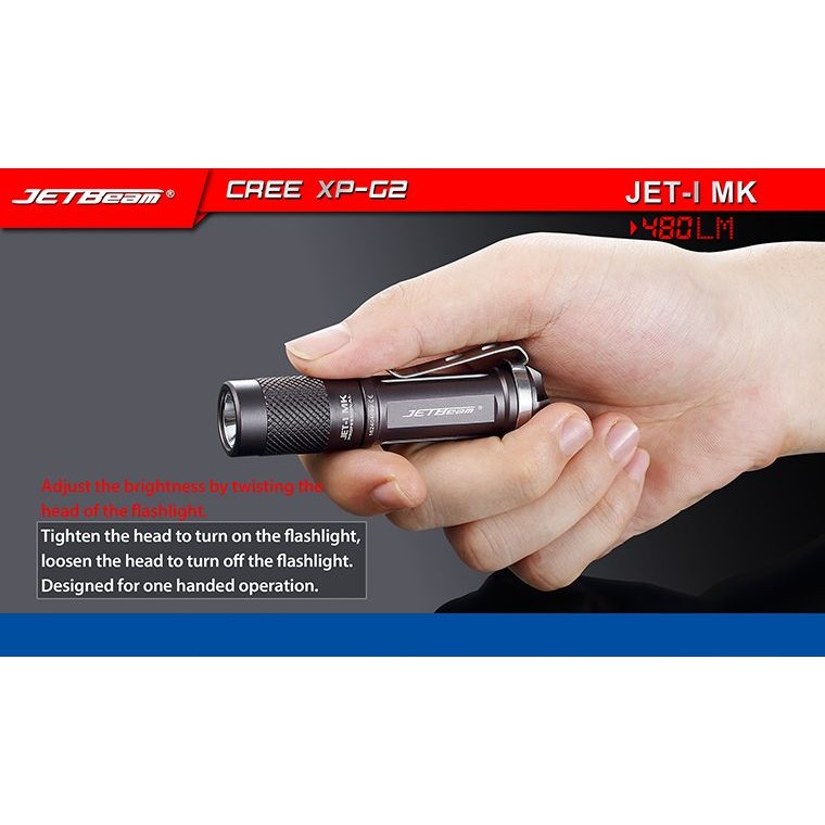 PROMO TERMURAH JETBeam Senter LED Tiny Flashlight CREE XP-G2 480 Lumens - JET-1 MK FREE ONGKIR
