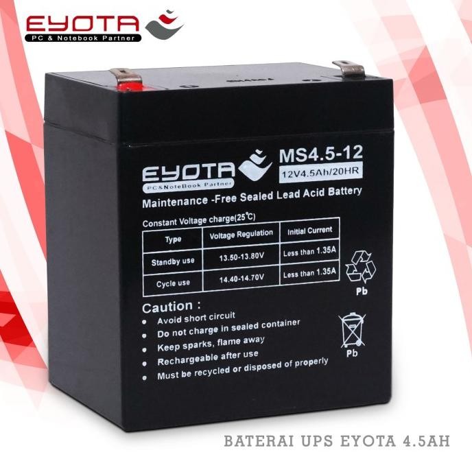 BEBAS ONGKIR - Baterai UPS EYOTA 12v 4.5ah / Baterai UPS 4,5ah EYOTA