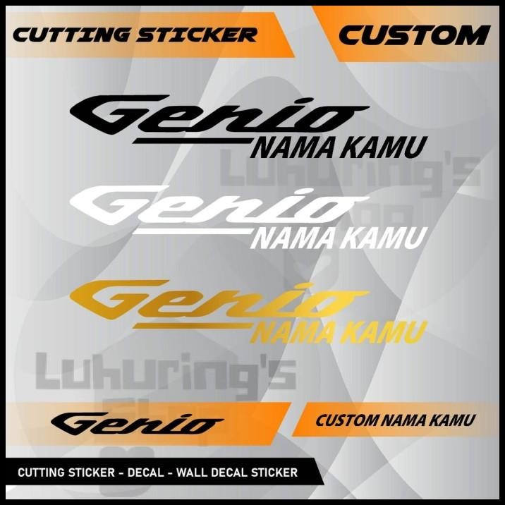 

GRATIS ONGKIR STIKER VIRAL GENIO CUSTOM NAMA !!!!!!