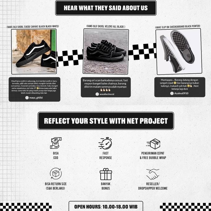 Sepatu vans checkerboard slip on classic original vans catur murah