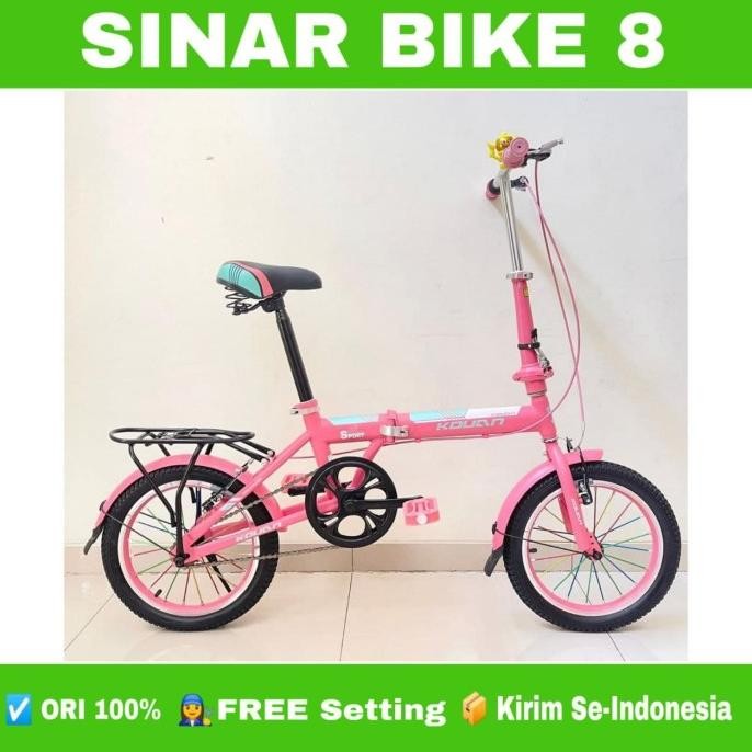 Sepeda Lipat Ukuran 16 Inch KOUAN Boncengan