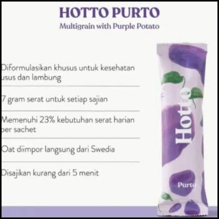 

GRATIS ONGKIR HOTTO PURTO MULTIGRAIN DRINK SEREAL OAT SWEET POTATO HIGH FIBER !!!!!!