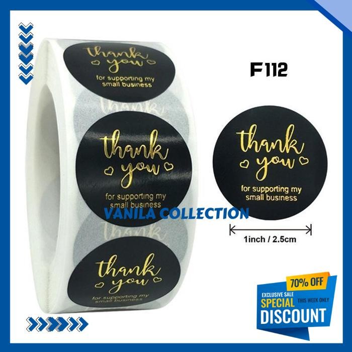 

1 ROLL (500 PCS) STICKER LABEL MAKANAN TULISAN THANK YOU FOR YOUR ORDER / STIKER PACKING / STIKER TERIMAKASIH LEBIH HEMAT