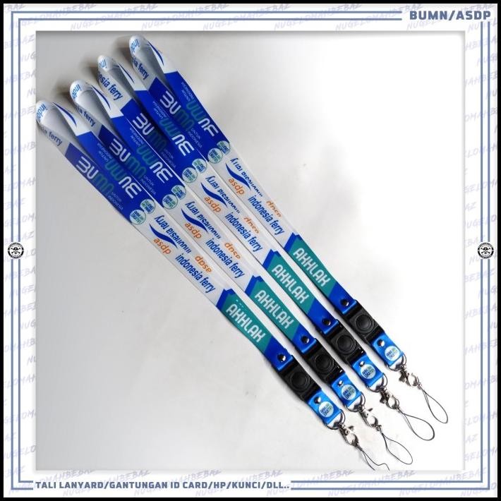 

DISKON TALI LANYARD GANTUNGAN ID CARD/HP/KUNCI/DLL.. BUMN ASDP !!!