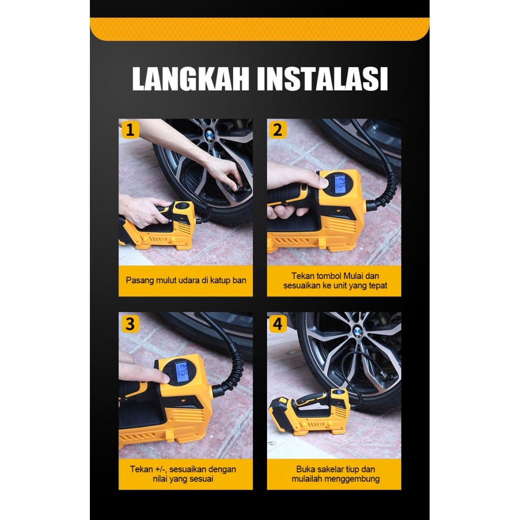 IRONHOOF NI ISI ANGIN BAN MOBIL / POMPA ANGIN BAN