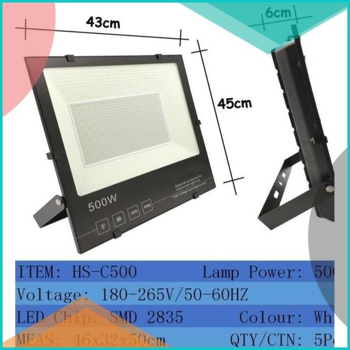 LAMPU SOROT LED 500 WATT LAMPU TEMBAK 500W LAMPU SOROT LED 500W 11OKTZ