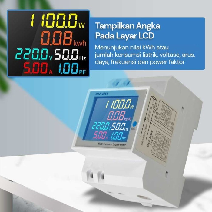 kWh Meter Digital MCB Digital Pengukur Meteran Listrik PLN Digital 1P