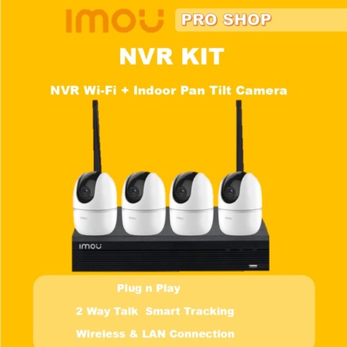 (New) Paket Cctv Nvr Kit Cctv Outdoor Wifi Wireless Imou Ip Camera Onvif