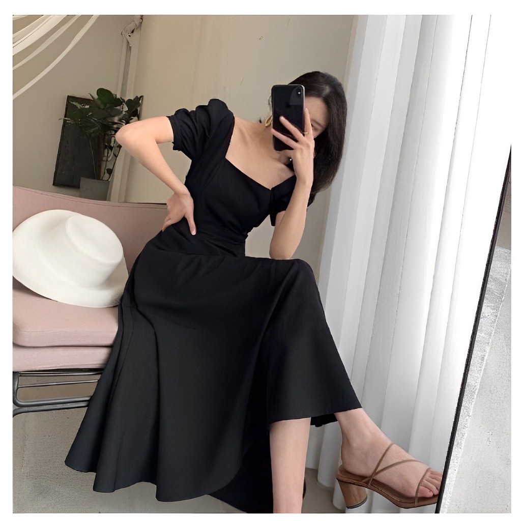 Dress Pesta Mewah Elegan Kondangan Dris Natal Wanita Kekinian Merah Cabe Drs Natal Wanita Terbaru 20