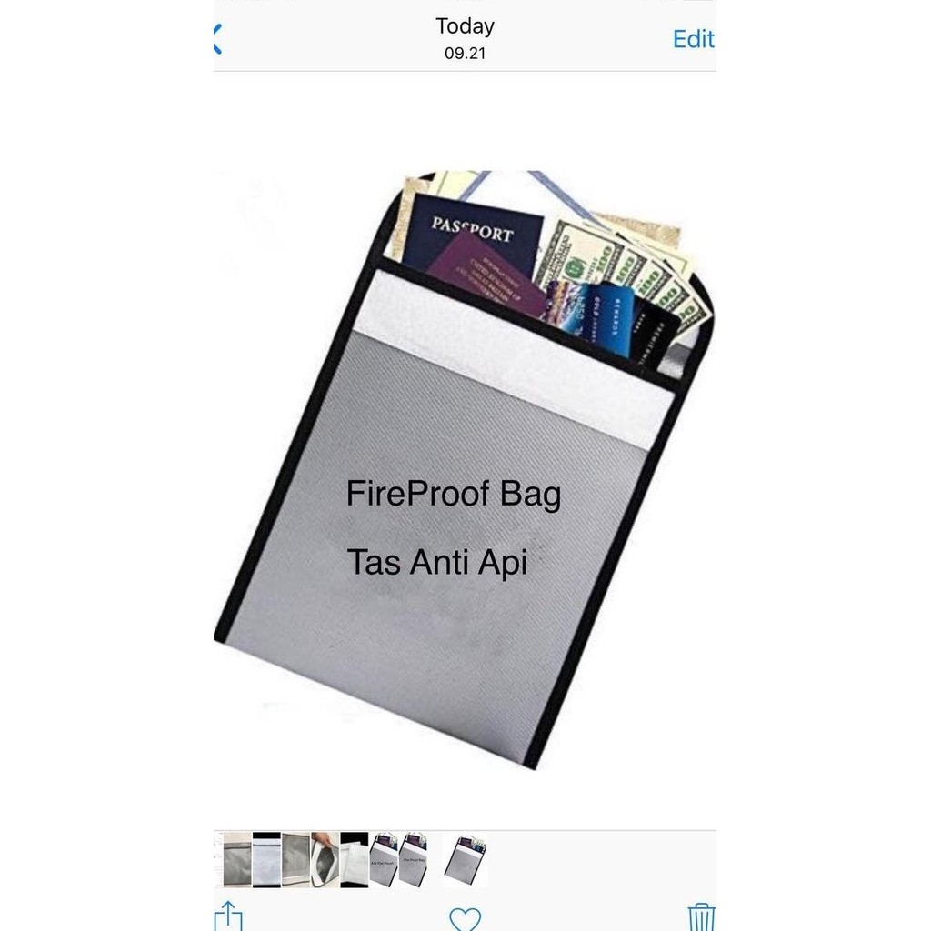 

BARU FIRE PROOF POUCH,FIRE RESISTANCE DOCUMENT BAG/TAS ANTI API UTK DOKUMEN