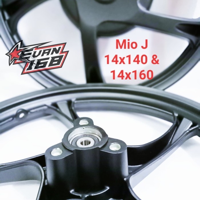 Velg Racing ROSSI Rossi Mio J Ring 14 Palang 5 Hitam Doff