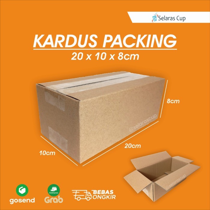 

KARDUS PACKING 20x10x8 cm - DUS PACKING COKLAT - BOX PACKING 20x10