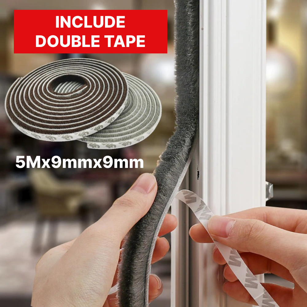 

GANCHUN Lis Strip Pintu Door Noise Insulation Dusting Tape 9x9mmx5M - KK-061