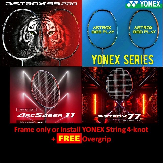 Raket Bulutangkis Seri Yonex ARCSABER 11, ASTROX 77/88D/88S/99 PLAY (1 Buah) |61C3EF4C|