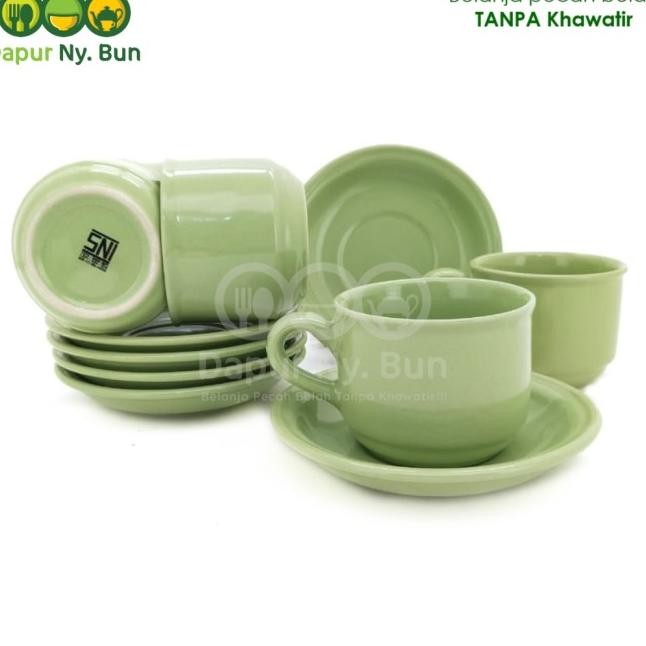6 Pasang Cangkir Set / Cangkir + Saucer Nikura / Cangkir Teh / Cangkir