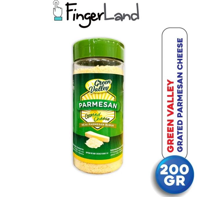 

PROMO GREEN VALLEY Grated Parmesan 200 gram Keju Parmesan Parut