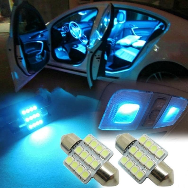 Lampu plafon ice blue 1set