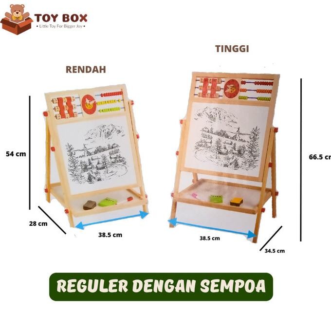 

REGULER (TANPA SEMPOA) PAPAN TULIS ANAK 2 SISI BLACKBOARD + WHITEBOARD