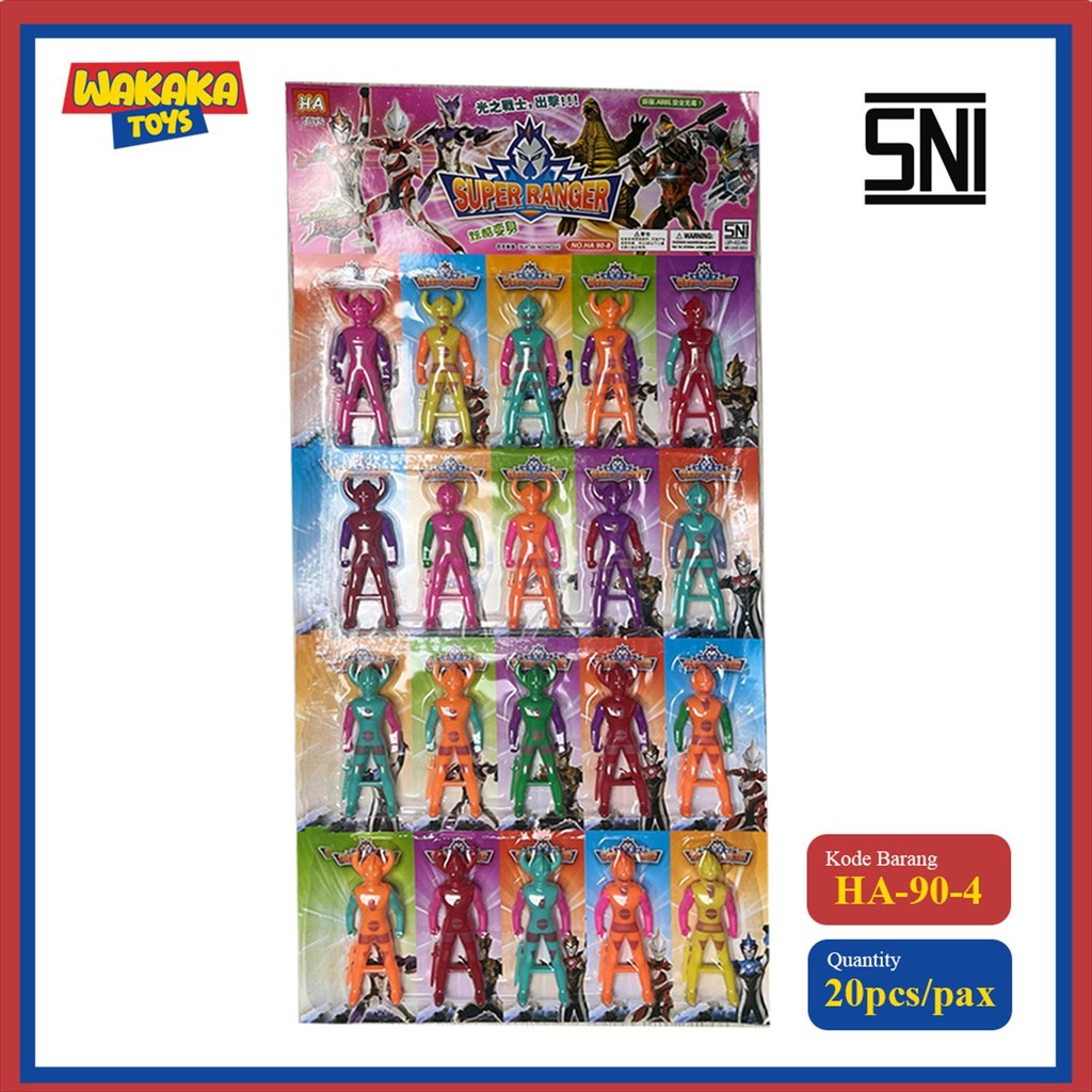 WAKAKA TOYS Mainan Robot Anak Lembaran SUPER RANGER Kids Toys HA90-8