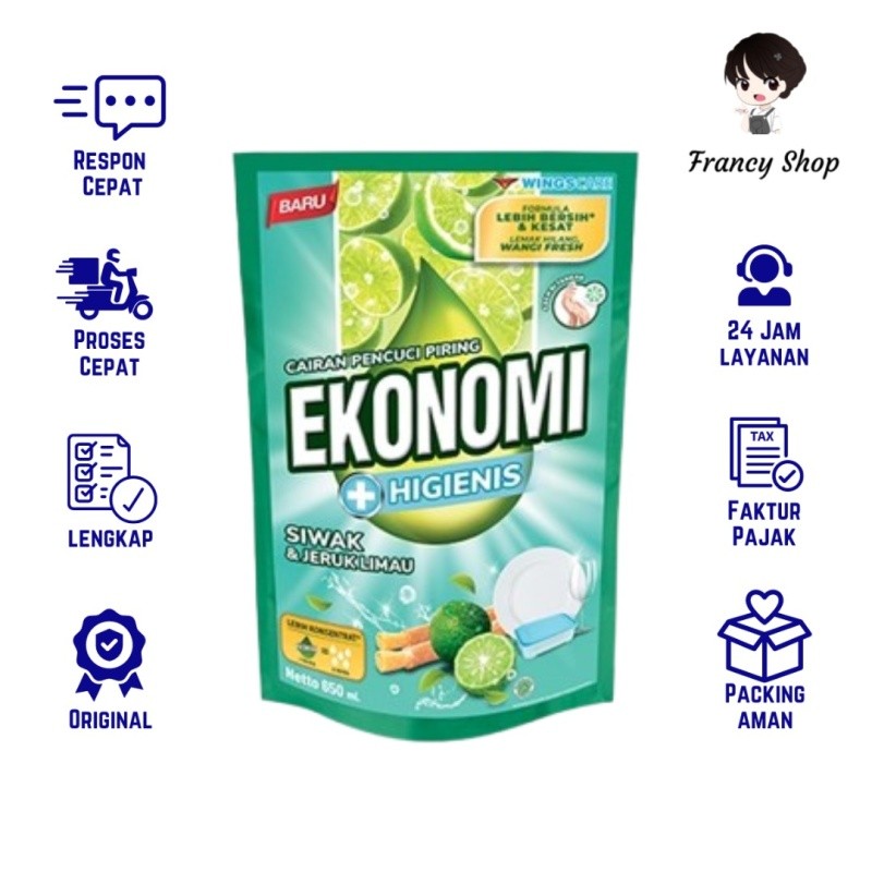 Sabun Pencuci Piring Cair Ekonomi Siwak & Jeruk Limau 290 ml